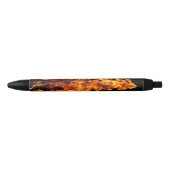 Stylo Noir Flamme orange (Devant)
