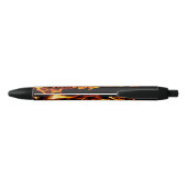 Stylo Noir Flamme orange (Dos)
