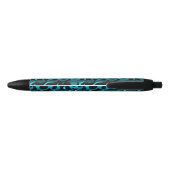 Stylo Noir Flammes bleues chaudes (Dos)