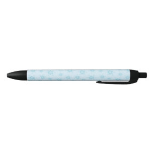 Stylo Noir Fléchettes de neige, Bleu glacé, Fléchettes de nei