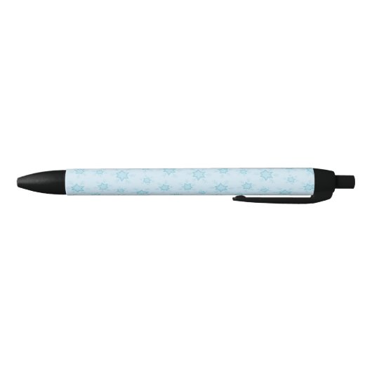 Stylo Noir Fléchettes de neige, Bleu glacé, Fléchettes de nei (Bas)