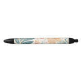 Stylo Noir Fleur Abstraite (Devant)