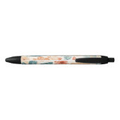 Stylo Noir Fleur Abstraite (Dos)