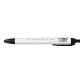 Stylo Noir Fleur Boho (Bas)