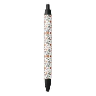 Stylo Noir Fleur d'automne