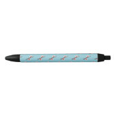 Stylo Noir Fleur de cerisier, Sakura, motif floral rose (Devant)