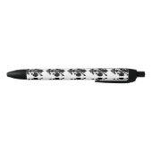 Stylo Noir Fleur de lis médiévale noire et blanche motif (Bas)