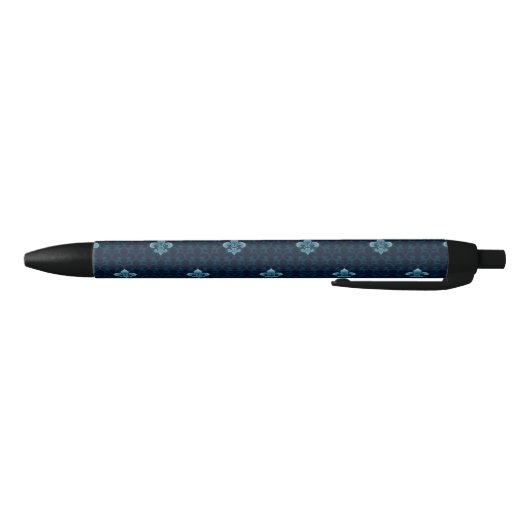 Stylo Noir Fleur De Lis Pattern (Bas)