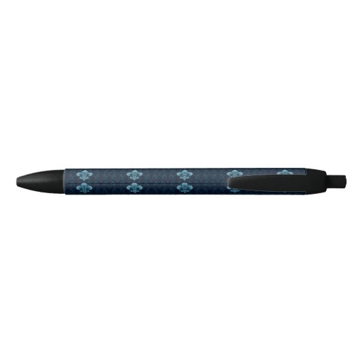 Stylo Noir Fleur De Lis Pattern (Dos)