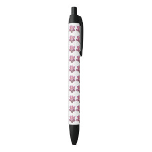 Stylo Noir Fleur de lotus rose IV