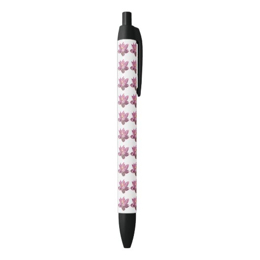 Stylo Noir Fleur de lotus rose IV (Bas (Vertical))