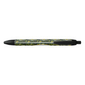 Stylo Noir Fleur de marguerite jaune Nom de femme (Dos)
