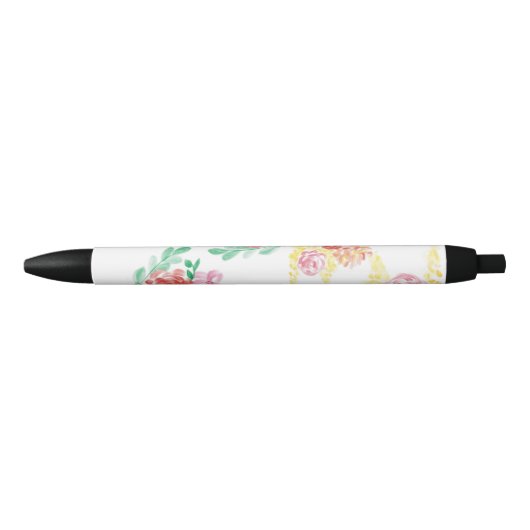 Stylo Noir Fleur d'eau (Devant)