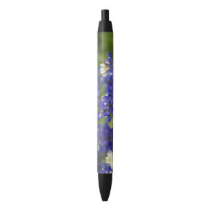 Stylo Noir Fleur d'état bleue faite sur commande du Texas de