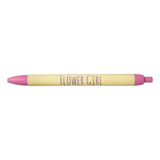 Stylo Noir Fleur fille belle (Devant)