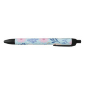 Stylo Noir Fleur minimaliste (Bas)