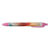 Stylo Noir Fleur orange délicate (Bas)