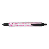 Stylo Noir Fleur rose Chrysanthemum (Dos)