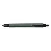 Stylo Noir Fleur rose et feuilles sur vert foncé (Dos)