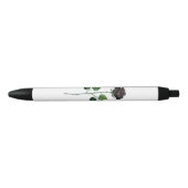 Stylo Noir Fleur rose noire (Devant)