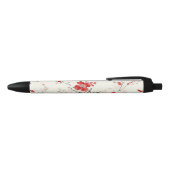 Stylo Noir Fleur Rouge Crème (Haut)