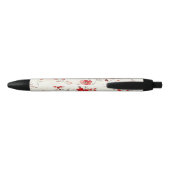 Stylo Noir Fleur Rouge Crème (Dos)