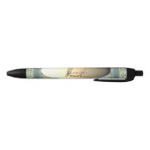 Stylo Noir Fleur sauvage monogramme (Bas)