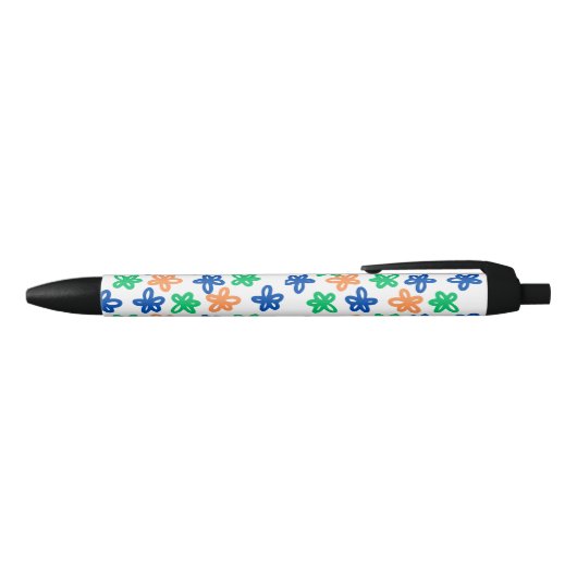 Stylo Noir fleurs (Haut)