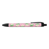 Stylo Noir Fleurs blanches roses (Haut)