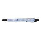 Stylo Noir Fleurs bleues (Bas)