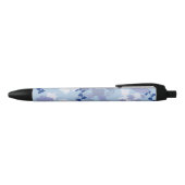 Stylo Noir Fleurs bleues (Haut)