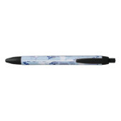 Stylo Noir Fleurs bleues (Dos)