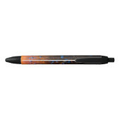 Stylo Noir Fleurs bleues (Dos)