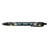 Stylo Noir Fleurs colorées (Bas)