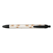 Stylo Noir Fleurs Crème (Dos)