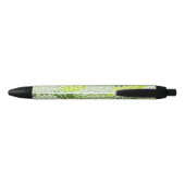 Stylo Noir Fleurs Dahlia, Motif De Fleurs, Dahlia Verte (Dos)