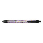 Stylo Noir Fleurs d'aster violet (Dos)