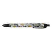 Stylo Noir Fleurs de couvre-feu blanches (Bas)