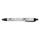 Stylo Noir Fleurs de l'île violette (Bas)