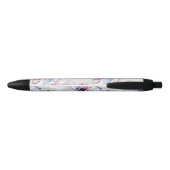Stylo Noir Fleurs de l'île violette (Dos)