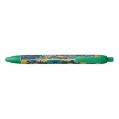 Stylo Noir Fleurs de marguerite sauvage de prairie multicolor (Dos)