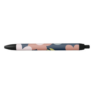 Stylo Noir Fleurs de printemps