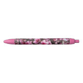 Stylo Noir Fleurs de ressort (Devant)