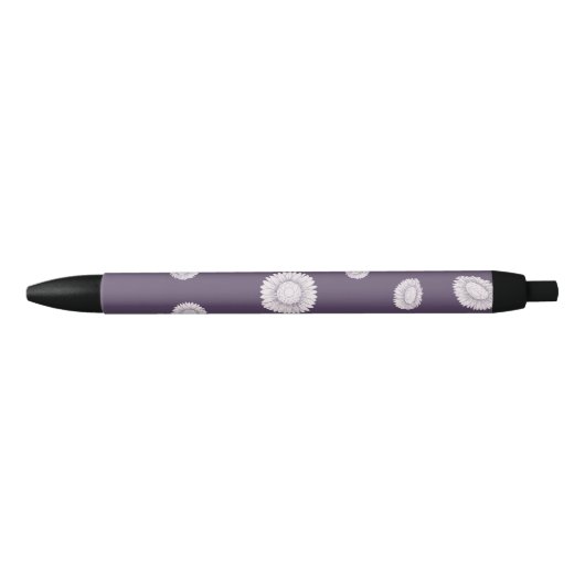 Stylo Noir Fleurs de soleil (Devant)