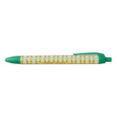 Stylo Noir Fleurs de soleil jaunes  (Haut)