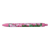 Stylo Noir Fleurs de tulipes roses (Devant)