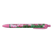 Stylo Noir Fleurs de tulipes roses (Bas)