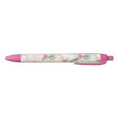 Stylo Noir Fleurs d'orchidée rose blush vert Amour (Bas)