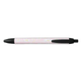 Stylo Noir Fleurs marguerites blanches Florales roses (Dos)
