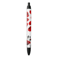 Fleurs modernes et pétales noirs et rouges